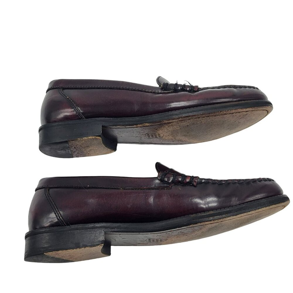 Florsheim Penny Loafers Men's Dress Shoes Brown Leather Handsewn Men's 7.5D - Picture 6 of 10